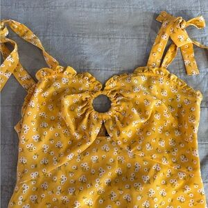 Floral Yellow Women's Dress